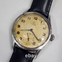 1950 Omega Ref. 2639 Cal. 265 Men's 35mm SS Patina Dial Vintage Watch Serviced