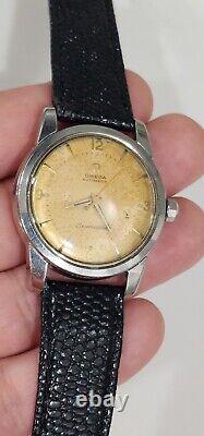 1956 Omega Seamaster Ref 2846 2848 Cal 501 Beefy Lugs Mens Patina Dial Watch