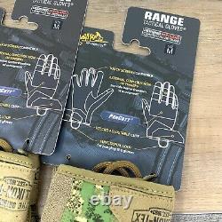 2 Helikon-Tex Range Tactical Gloves, PenCott WildWood Coyote Mens Medium