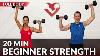 20 Min Beginner Strength Training For Women U0026 Men At Home Full Body Dumbbell Workout Weight Over 50