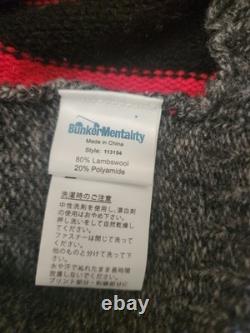 $228 RARE Bunker Mentality Golf Lambs Wool Range Jacket Men's L Colorblock Logo