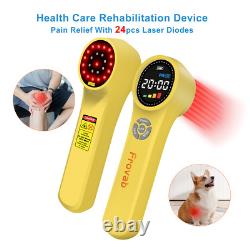 24PCS NIR Near Infrared with Glasse, 660-980nm Laser Treatment for Pain Relief