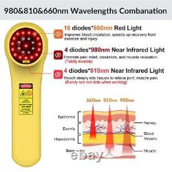 24PCS NIR Near Infrared with Glasse, 660-980nm Laser Treatment for Pain Relief