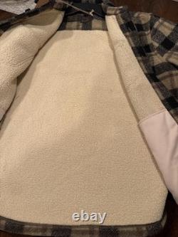 $298 Faherty Range Fleece Lined CPO Very warm Plaid Overshirt Jacket Men's S