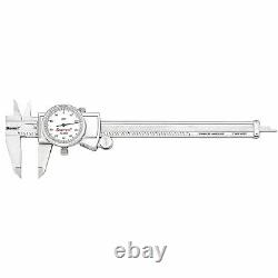 3202-6 Dial Caliper, Hardened Stainless Steel, 0-6 Range. 001 Graduations