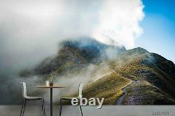 3D Mountain Range Clouds Fog Self-adhesive Removeable Wallpaper Wall Mural 2361