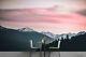 3d Mountain Range Sunset Glow Self-adhesive Removeable Wallpaper Wall Mural 907