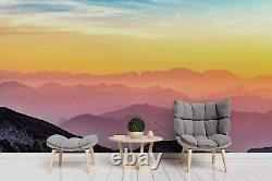 3D Pink Mountain Range Wallpaper Wall Mural Removable Self-adhesive Sticker 1035