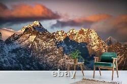 3D Snow Mountain Range Self-adhesive Removeable Wallpaper Wall Mural 558