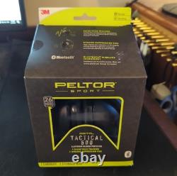 3M Peltor Sport Tactical 500 Bluetooth Electronic Hearing Protector Earmuffs New