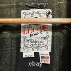 $450 Roark x Wrangler Out of Range Maverick Chore Coat Jacket Black XL Waxed Tin