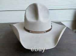 4X Vintage Antique Stetson Rugged Old West Cowboy Hat 7 Rodeo Open Range 56cm