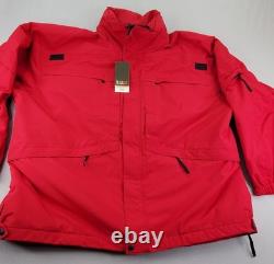 5.11 Tactical 3-in-1 Parka Jacket Mens 2XL Range Red Waterproof Removable Liner