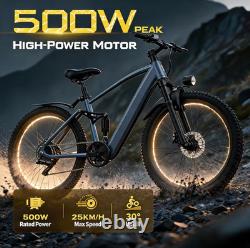 500W e bike with pedal assist and fat tires, 58km range, All Terrain