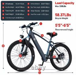 500W e bike with pedal assist and fat tires, 58km range, All Terrain