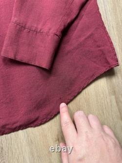 50s Vintage Range Rider Rayon Rockabilly Snap Shirt Men's Large Red Black Cowboy