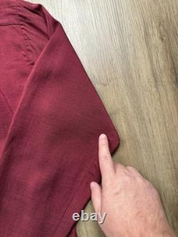 50s Vintage Range Rider Rayon Rockabilly Snap Shirt Men's Large Red Black Cowboy