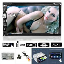 6.95 2 Din Car Touch Screen MP5 Player Stereo Radio DVD +Rear Camera Hands-free