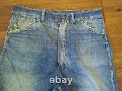 60's Range Roper jeans denim rockabilly distressed holes ragged Actual 34 x 31