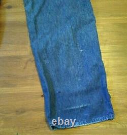 60's Range Roper jeans denim rockabilly distressed holes ragged Actual 34 x 31