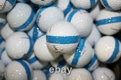 900 Premium Assorted Blue Striped White Range Practice Golf Balls Top Quality