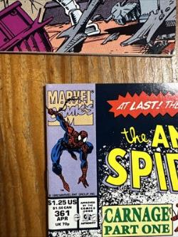 AMAZING SPIDER MAN #359 #360 #361 Marvel 1992 1st CARNAGE Cameo/App FN-NM Range