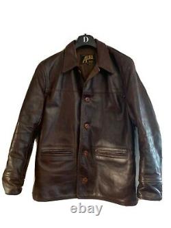 Aero Leather Premier Range Work Coat Brown Size 44