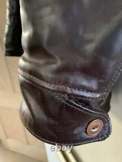 Aero Leather Premier Range Work Coat Brown Size 44