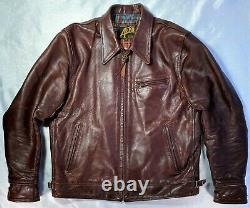 Aero Leathers Premier Range 1930s Highwayman Russet Horsehide Leather Jacket 44