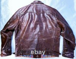 Aero Leathers Premier Range 1930s Highwayman Russet Horsehide Leather Jacket 44