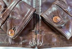 Aero Leathers Premier Range 1930s Highwayman Russet Horsehide Leather Jacket 44