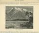 Antique Utah Wasatch Range Mountains Men Row Boat Water Reflection Small Print