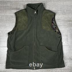Barbour Dunmoor Gilet Olive Green Fleece Vest Northumberland Range Sz XXL