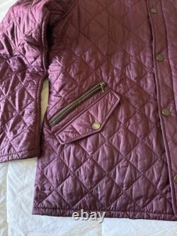Barbour Men's Rare Burgundy Powell Quilted Regular Fit Range Rover Jacket XL