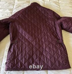 Barbour Men's Rare Burgundy Powell Quilted Regular Fit Range Rover Jacket XL