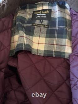 Barbour Men's Rare Burgundy Powell Quilted Regular Fit Range Rover Jacket XL