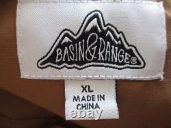 Basin & Range Ranger Parka XL Brown Faux Fur Fixed Hood Multiple Pockets