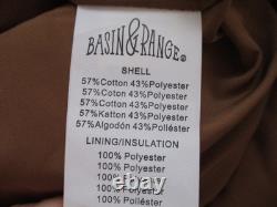 Basin & Range Ranger Parka XL Brown Faux Fur Fixed Hood Multiple Pockets