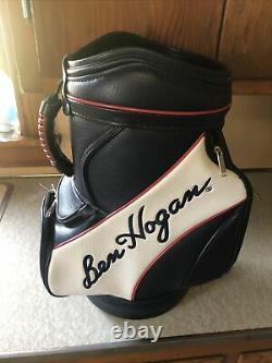 Ben Hogan Leather Emroided Golf Bag. Nice. Man Cave. Driving Range. 20x14x10