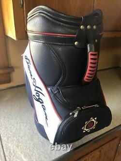 Ben Hogan Leather Emroided Golf Bag. Nice. Man Cave. Driving Range. 20x14x10