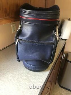 Ben Hogan Leather Emroided Golf Bag. Nice. Man Cave. Driving Range. 20x14x10