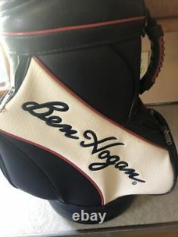 Ben Hogan Leather Emroided Golf Bag. Nice. Man Cave. Driving Range. 20x14x10