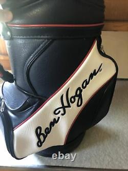 Ben Hogan Leather Emroided Golf Bag. Nice. Man Cave. Driving Range. 20x14x10