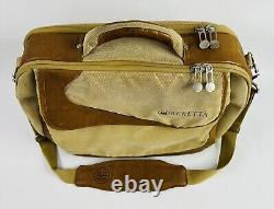 Beretta Briefcase Travel Range Shooting Tan Leather Carrying Case Shoulder Bag