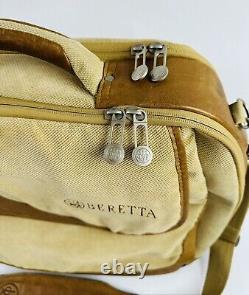 Beretta Briefcase Travel Range Shooting Tan Leather Carrying Case Shoulder Bag