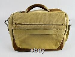 Beretta Briefcase Travel Range Shooting Tan Leather Carrying Case Shoulder Bag