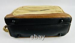 Beretta Briefcase Travel Range Shooting Tan Leather Carrying Case Shoulder Bag