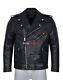 Brando Motorbike Real Leather Jacket Black Cowhide Motorcycle Cruiser Jacket