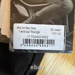 Bull-it Men's 32 Long Zero Black Skinny Motorcycle Jeans Tactical Range with Armor