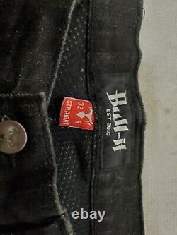 Bull-it Tactical Range Stone Black Straight Leg Motorcycle Jeans Size 32R